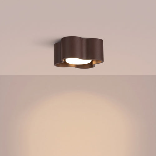 Sollux Lighting Plafondlamp OVIO 1 bruin Gx53 - 12x12x6cm