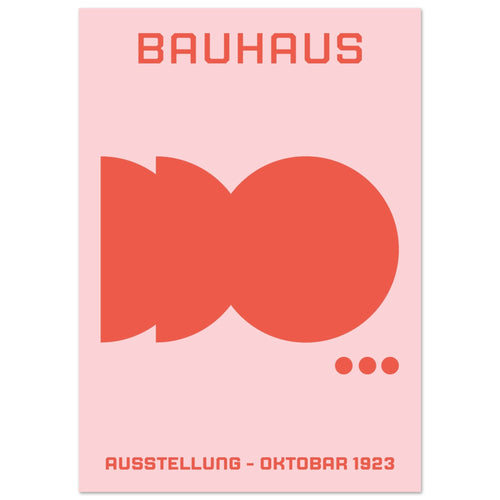 Artfulprints Poster Bauhaus - Ausstellung oktobar 1923   - A4 21x29.7 cm - Roze