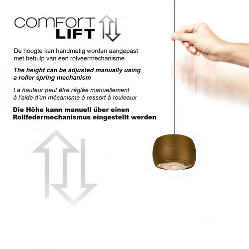 Freelight hanglamp Cosmo - 5 lichts - 120  x 180   cm - brons goud