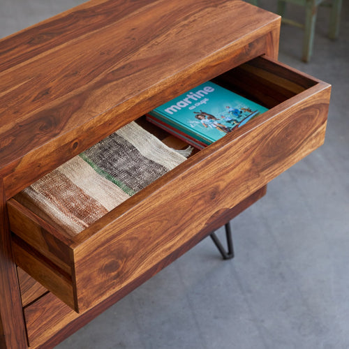 Tikamoon Massief palissander kindercommode - Bruin - vtwonen shop