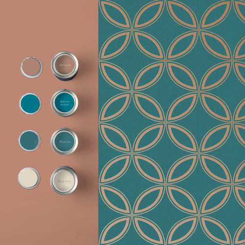 Graham & Brown Vliesbehang - Eternity Teal & Gold - 10mx53cm - vtwonen shop