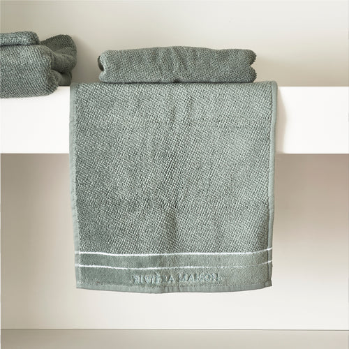 Rivièra Maison RM Elegant Guest Towel moss 50x30 - Katoen - Moss Green - vtwonen shop