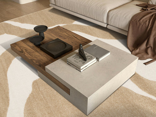 AFK Living vloerkleed Osmose - reliëfeffect - kastanje - 160 x 230 cm