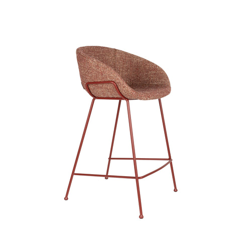 Zuiver Feston Barkrukken 65 cm Terra/ Rood - Set van 2