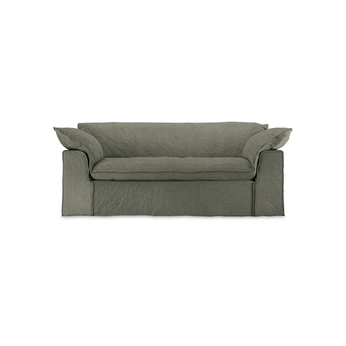 HKLIVING bank Nomad – linen army green – 204cm