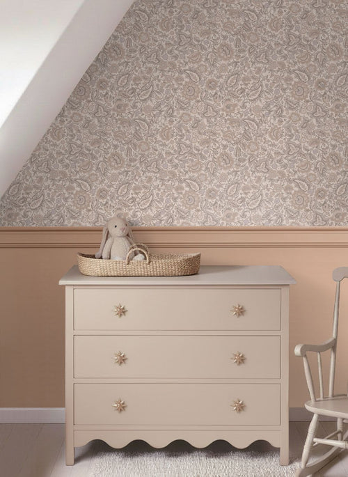 ESTAhome behang vintage bloemen roze en paars - 50 x 900 cm - 132239