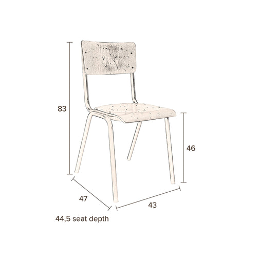 Dutchbone Scuola Eetkamerstoelen  - Set van 4 - vtwonen shop