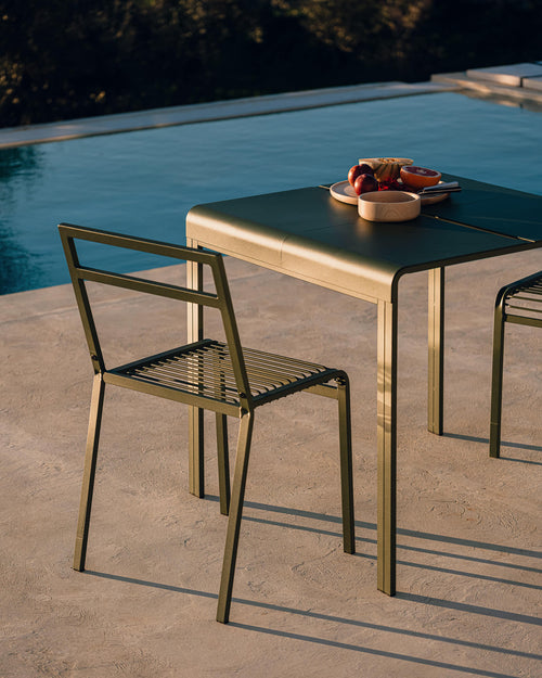 noo.ma Oto Chair - duurzame metalen buitenstoel, Forest Green
