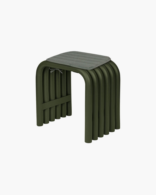 noo.ma Nokk Stool Cushion - waterdicht buitenkussen Forest Green 33x29,5x1 cm