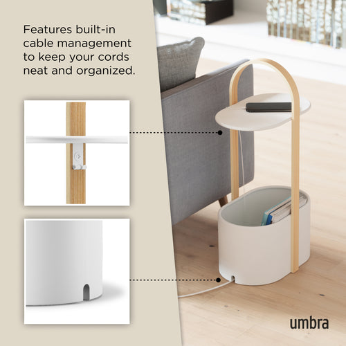 Umbra bijzettafel Bellwood - 35 x 24 x 69 cm - Wit/naturel