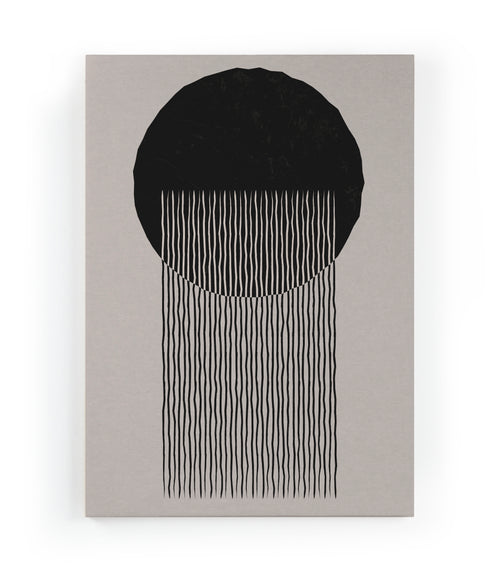 Canvas 60x40 Afdruk Zwart Geometrisch - vtwonen shop