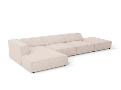 Cosmopolitan Design linker hoekbank Arendal 5-zits, chenille, beige - 166x341x70cm