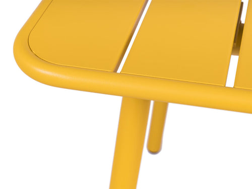 MaximaVida metalen vierkante tuintafel Max 80 x 80 cm okergeel - vtwonen shop