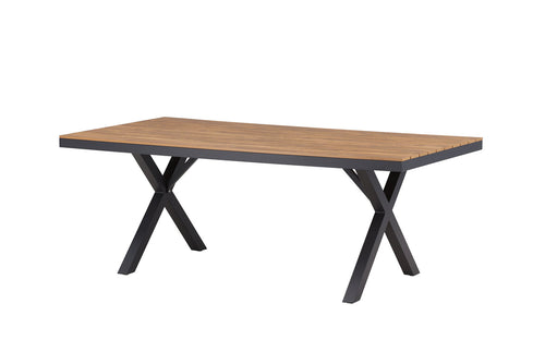 Rebellenclub Rechthoekige Tuintafel Dandy - 200 x 100cm - Zwart/Bruin - vtwonen shop