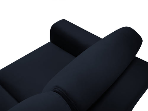 Cosmopolitan Design Omkeerbare converteerbare hoekbank met opbergdoos Kyoto 4-zits, flueel donkerblauw - 145x241x88cm