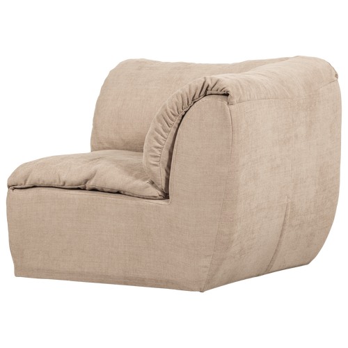 WOOOD hoekelement Baggy - Geweven Chenille - Zand - 81x96x96 - vtwonen shop