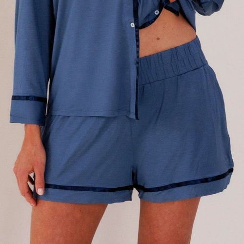 Coco & Cici - TENCEL Pyjama Short Dames Donker Blauw - L