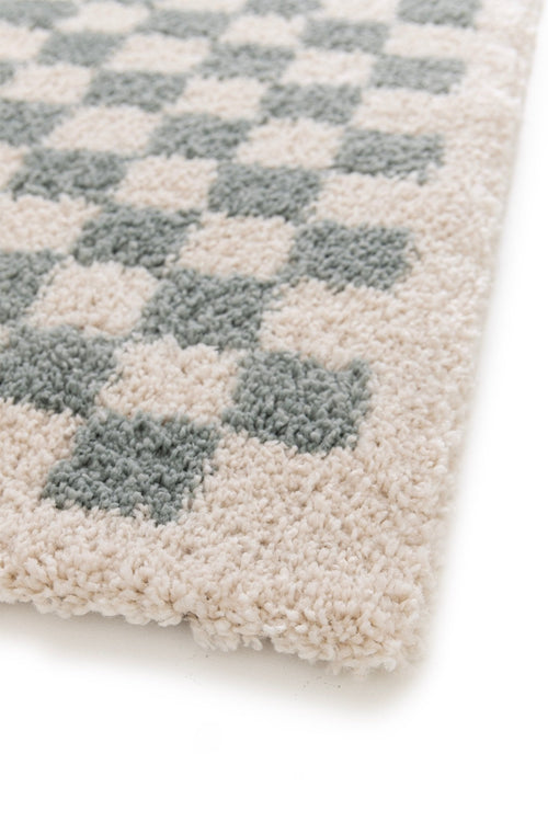 AFK Living vloerkleed Checkers - zeer zacht - groen - 080x150 cm