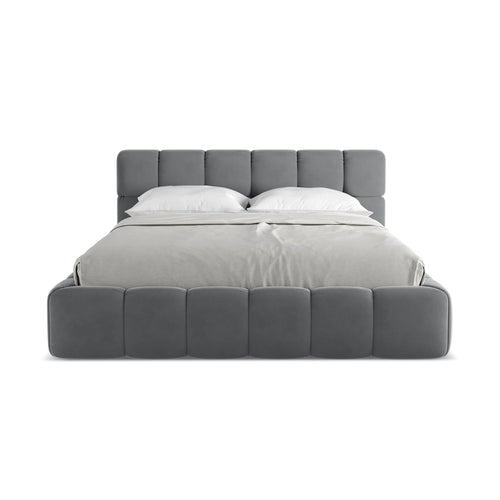 LaMiaSofa Bed met opbergruimte Roma - velours - staal - 180x228x82