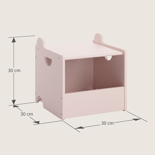 Petite Amélie SET VAN 2 STAPELBARE SPEELGOEDKISTEN - MDF - roze