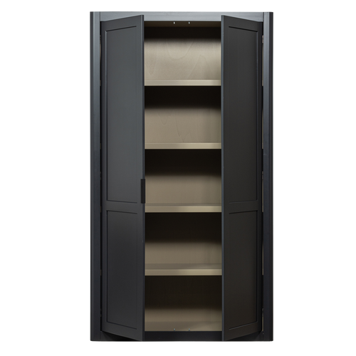 WOOOD opbergkast Gunnar - Grenen - Matzwart/Mud - 217x120x48
