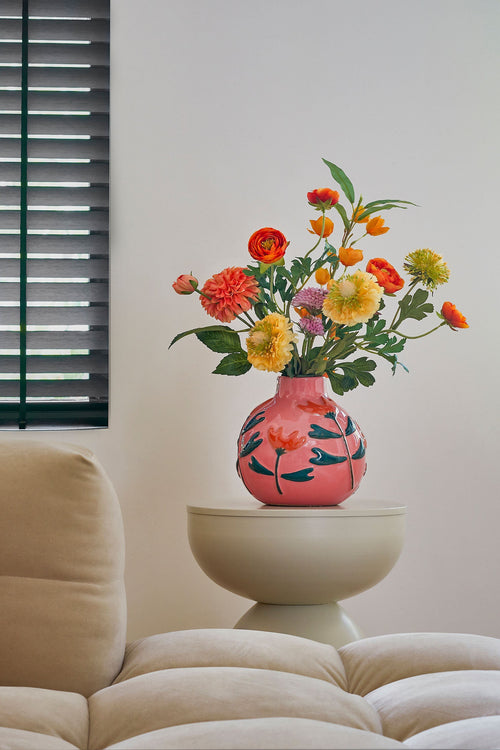 Mica Decorations Ava Vaas - H20 x Ø20 cm - Keramiek - Roze - vtwonen shop