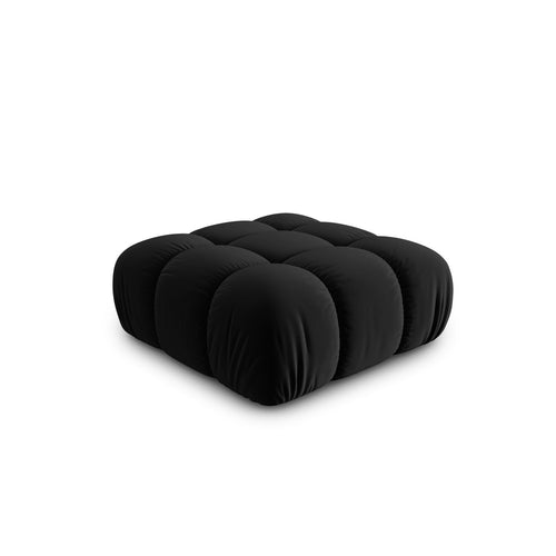 Cosmopolitan Design - Poef Cortina flueel zwart - 94x94x43cm