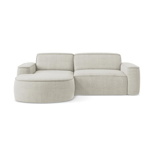 LaMiaSofa hoekbank links Melissa - textuurstof - lichtbeige - 224x166x70