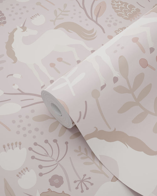 ESTAhome behang unicorns mauve paars - 53 cm x 10.05 m - 131232