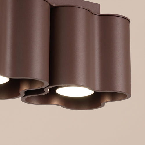 Sollux Lighting Plafondlamp OVIO 2 bruin GU10 - 24,5x12x12cm