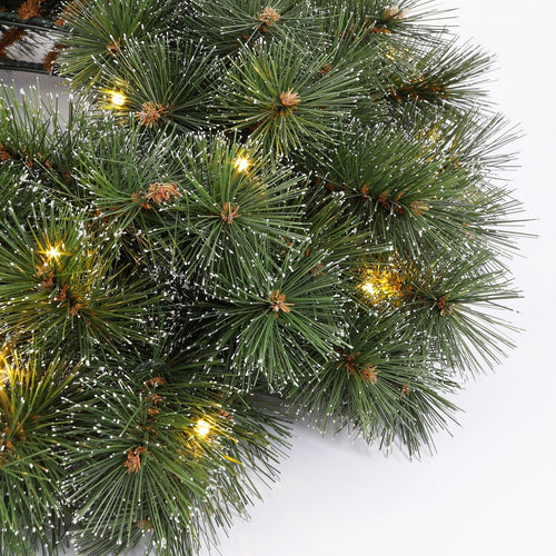 Black Box Trees Glendon Kerstkrans met LED Verlichting - Kerst Krans Ø60 cm - Groen
