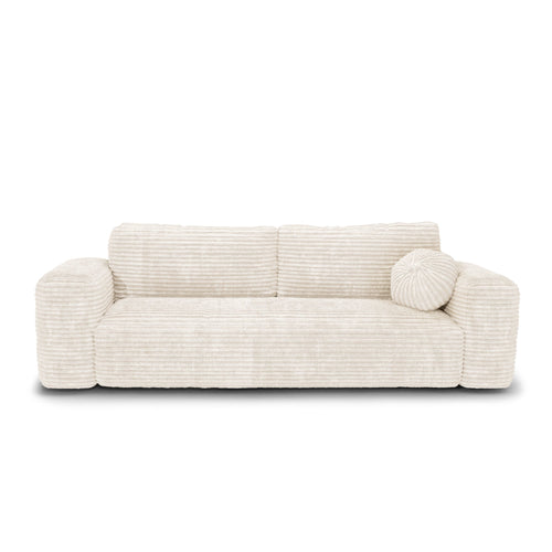 Premium Interiors - Slaapbank met opbergruimte LIOR - xxl-corduroy crème 260cm