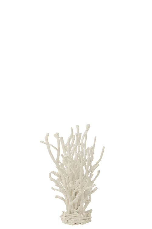 J-Line decoratie Theeboomhout - hout - wit  - small - vtwonen shop