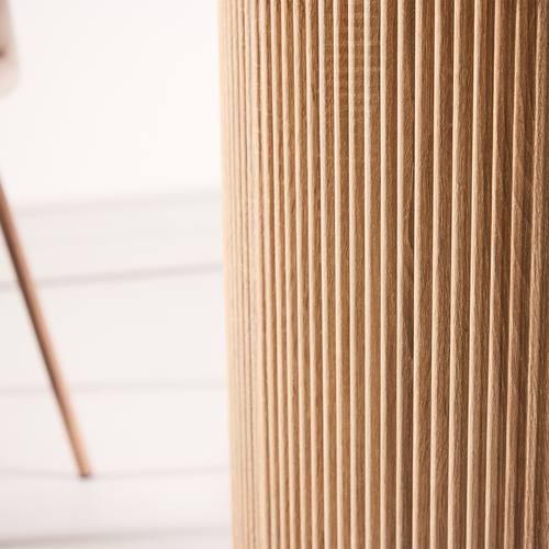 Nest living Maurits Eettafel Met Glazen Tafelblad Bruin - Ø120 cm - vtwonen shop