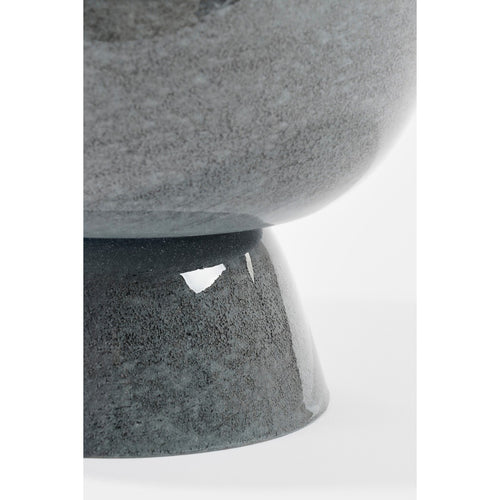 Mica Decorations James Bloempot op Standaard - H22 x Ø19 cm - Metaal - Grijs
