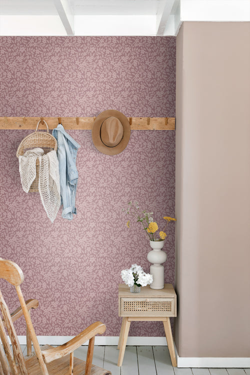 ESTAhome behang bloemetjes mauve paars - 50 x 900 cm - 131443 - vtwonen shop