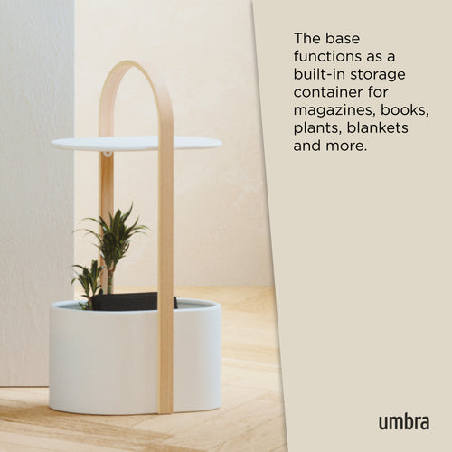 Umbra bijzettafel Bellwood - 35 x 24 x 69 cm - Wit/naturel