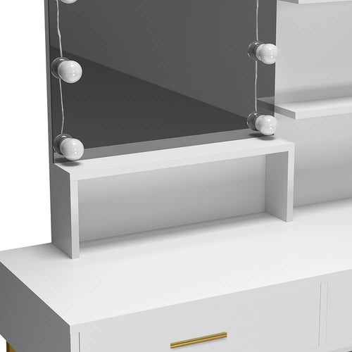 Home Deluxe kaptafel KASIA wit/goud - vtwonen shop