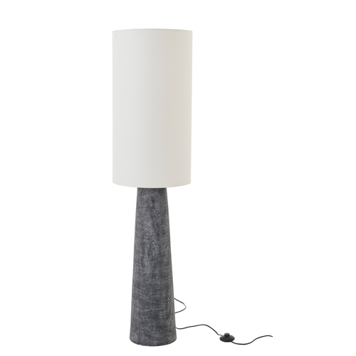 J-Line vloerlamp Ava - glas - zwart/wit - medium
