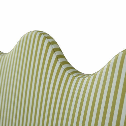 Gestoffeerd hoofdbord met golvende vorm 160x73,5 cm