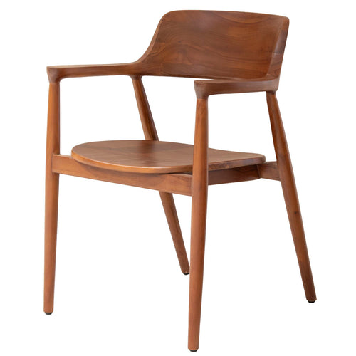 DÉJA Living Tuinstoel Luca - Walnoot Hout - Set van 2