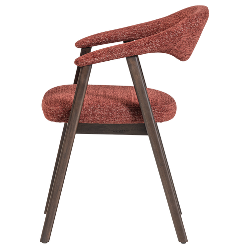 WOOOD eetkamerstoel armleuning bordeaux Avar - Set Van 2 - 77x60x60