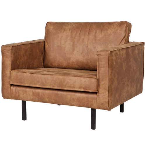 BePureHome fauteuil Rodeo - Recycle Leer - Cognac - 85x105x86 - vtwonen shop