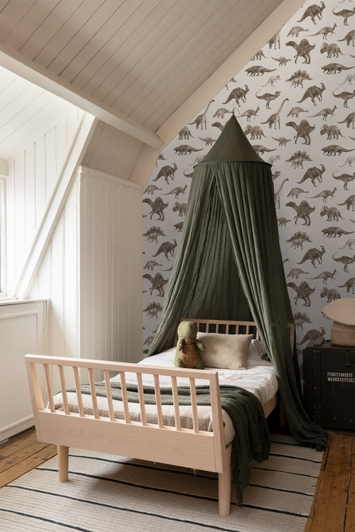 ESTAhome behang dinosaurussen beige - 50 x 900 cm - 131204