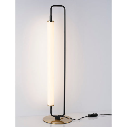 Nova Luce WETRO Geïntegreerde LED-tafellamp, matzwart, gouden LED, 20W, 1359lm, 3000K, aan/uit-schakelaar.