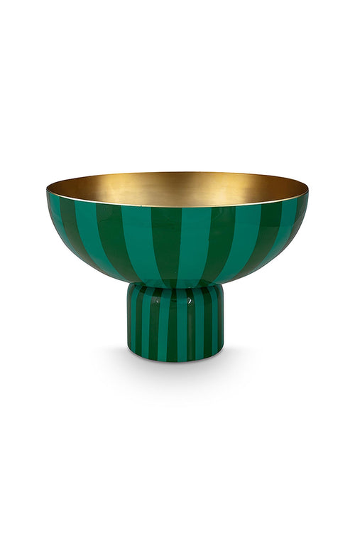 Pip Studio - Love Birds Stripes Green - Hoog Metalen Dienblad - 30x20cm