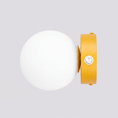 Sollux Lighting Wandlamp YOLI 1 geel met schakelaar - 12x14x12cm