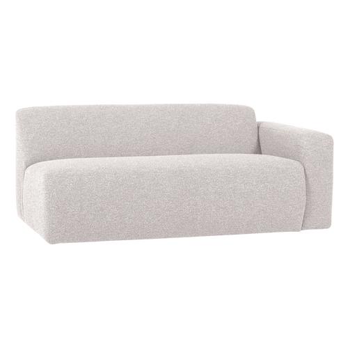 WOOOD 2-zits bank arm rechts Mojo Base - Bouclé - Ecru - 74x185x97