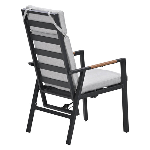 Garden Impressions Felini verstelbare tuinstoelen set van 4 – carbon black