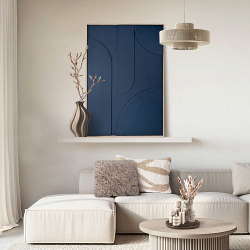 Reinders schilderij 3d art Minimalisme - blauw - 100x70cm